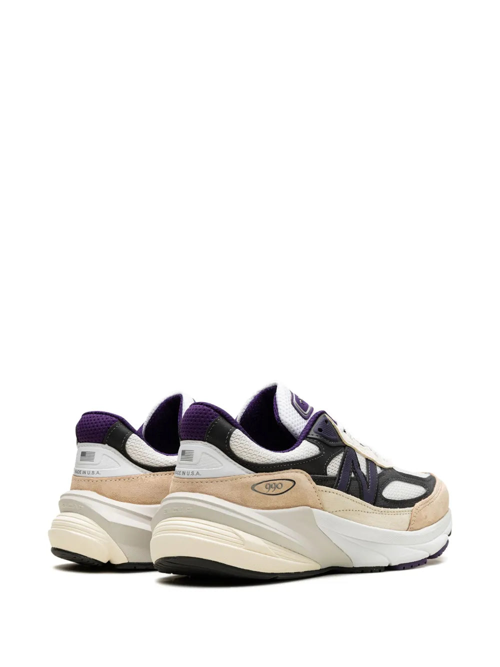 New Balance X Teddy Santis 990V6 Made In Usa - White/Black Plum Sneakers Grazuv Mart