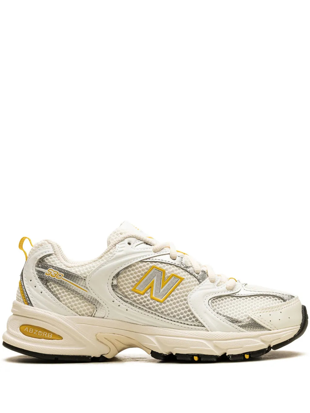 New Balance 530 Sea Salt/White/Ginger Lemon/Silver Metallic Sneakers Grazuv Mart