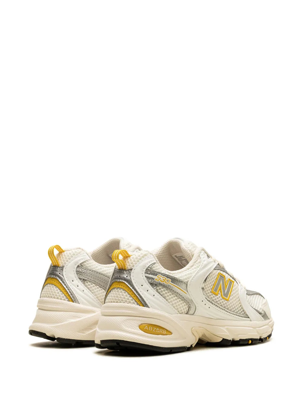 New Balance 530 Sea Salt/White/Ginger Lemon/Silver Metallic Sneakers Grazuv Mart