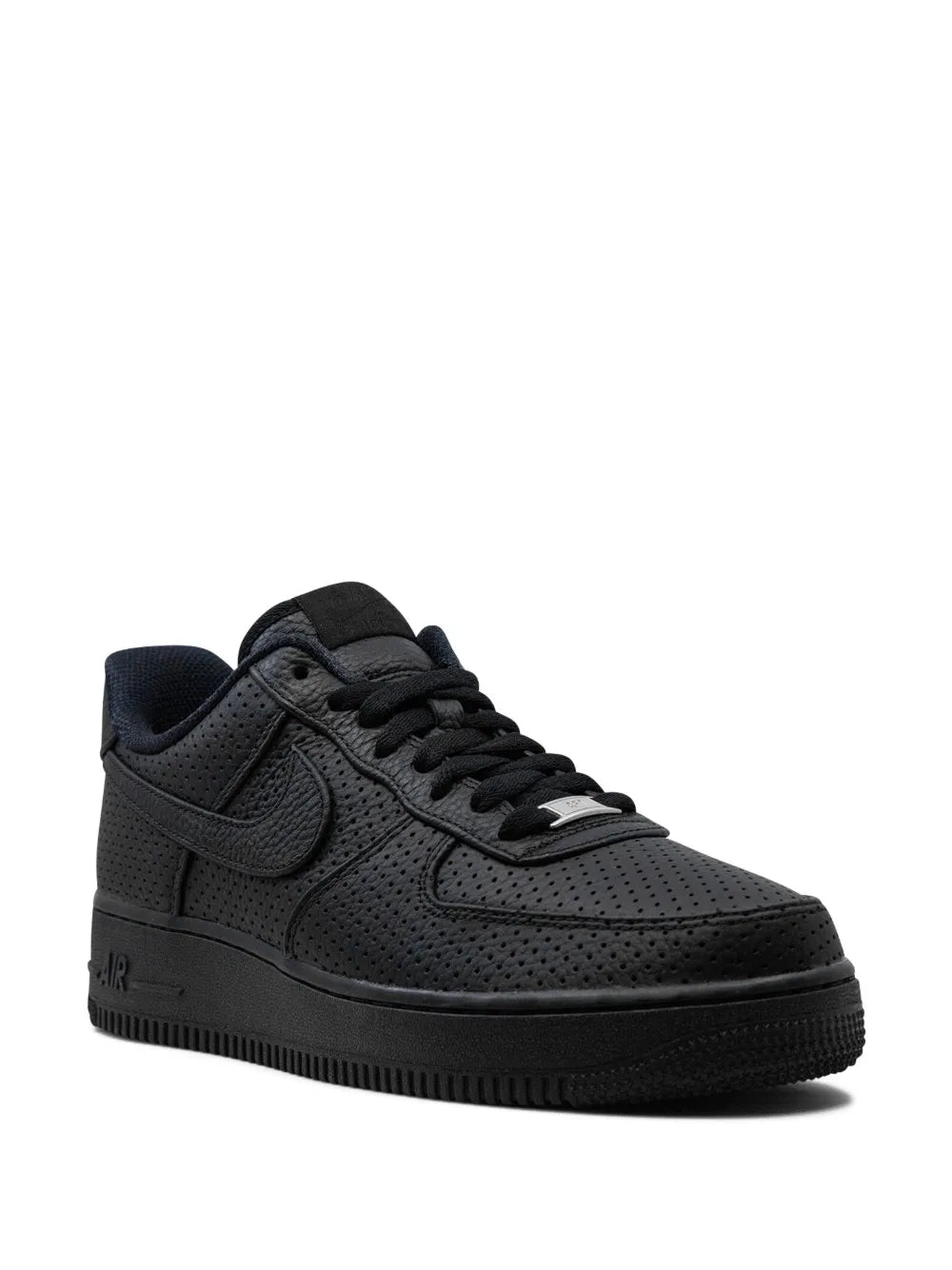 Nike Air Force 1 Low Sp Triple Black Perforated Sneakers Grazuv Mart
