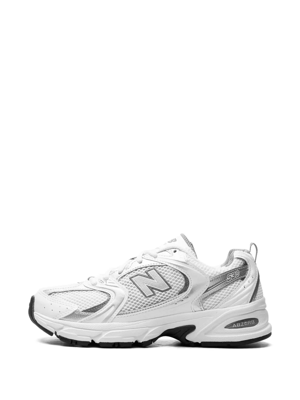 New Balance 530 White Silver Metallic Sneakers Grazuv Mart