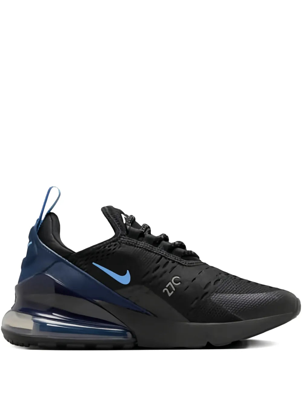 Nike Air Max 270 Black Royal Midnight Navy Sneakers.