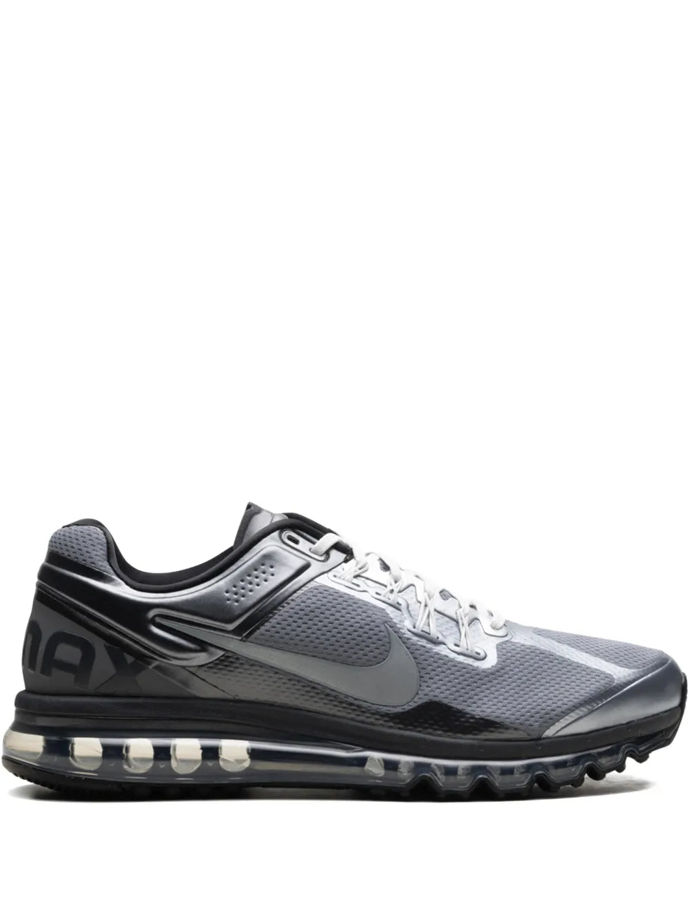 Nike Air Max 2013 Metallic Cool Grey Sneakers.