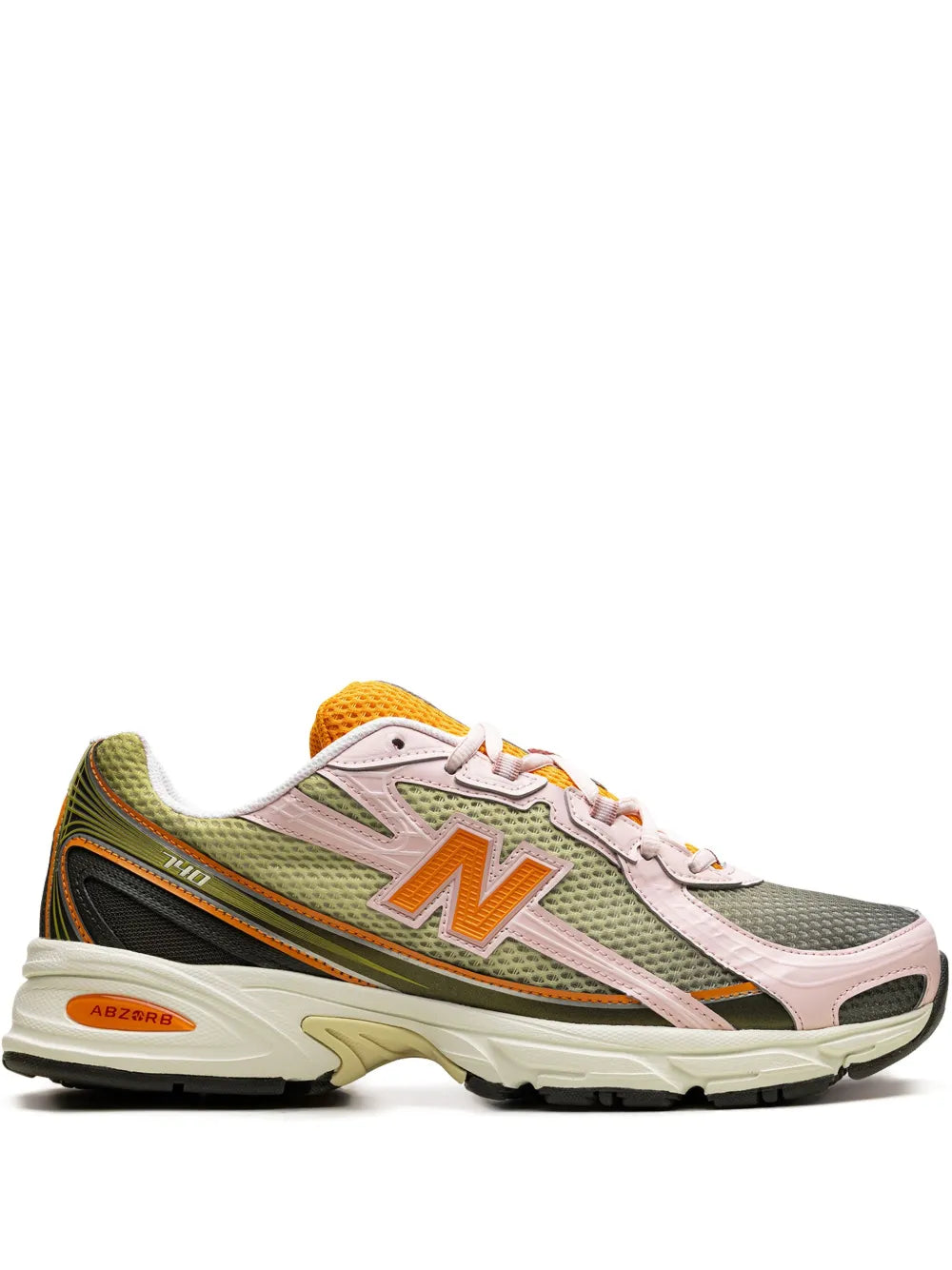 New Balance 740 Concepts Saign  -  Icy Pink/Forest Night/Flame Orange/Sylvan Green Sneakers Grazuv Mart