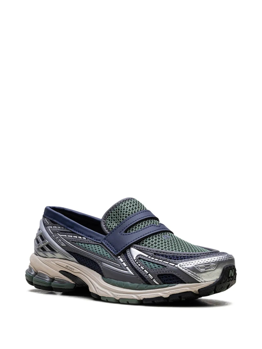 New Balance 1906L Silver Metallic/Navy/Dark Juniper Loafers Grazuv Mart