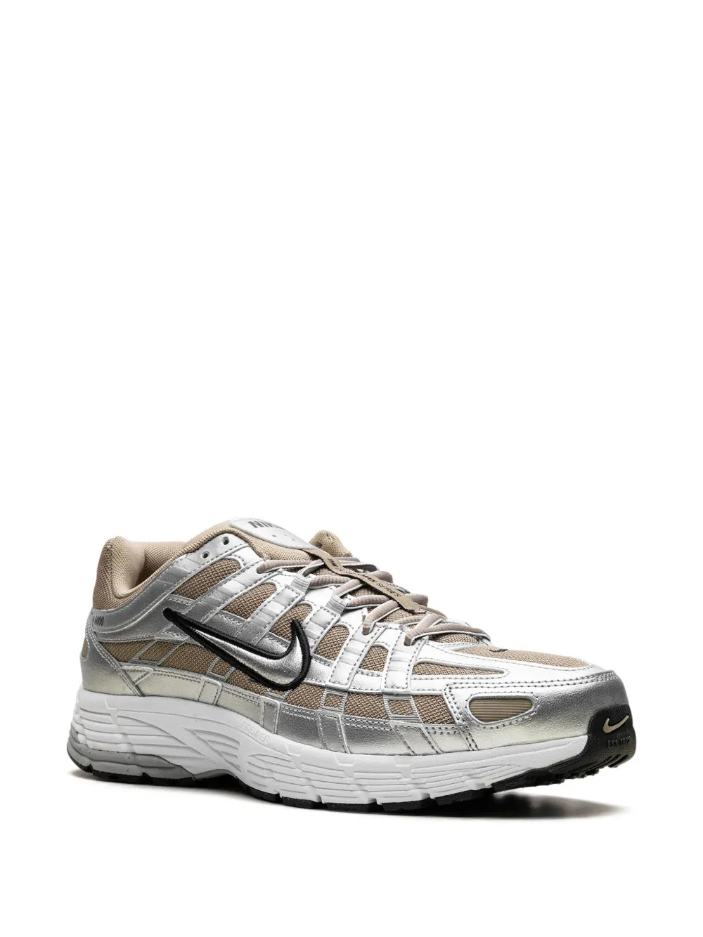 Nike P-6000 Khaki Metallic Silver Sneakers Grazuv Mart