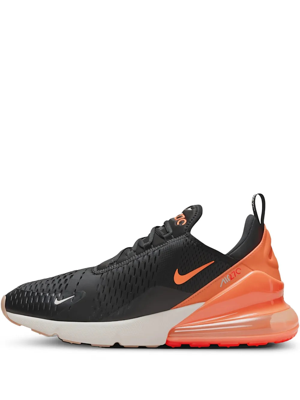 Nike Air Max 270 Black/Total Orange-Bright Crimson Sneakers.