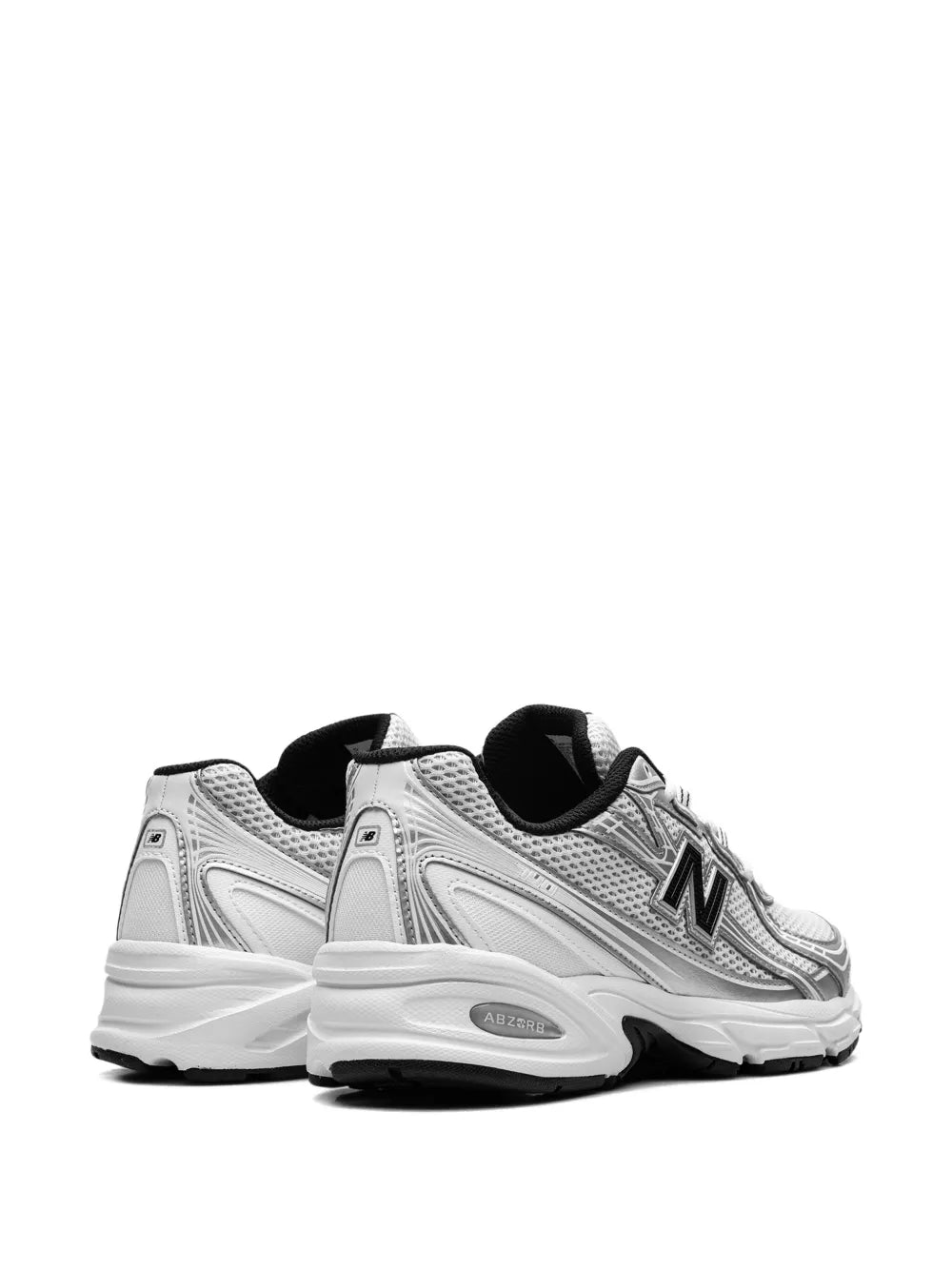 New Balance 740 White Silver/Metallic Black Sneakers Grazuv Mart