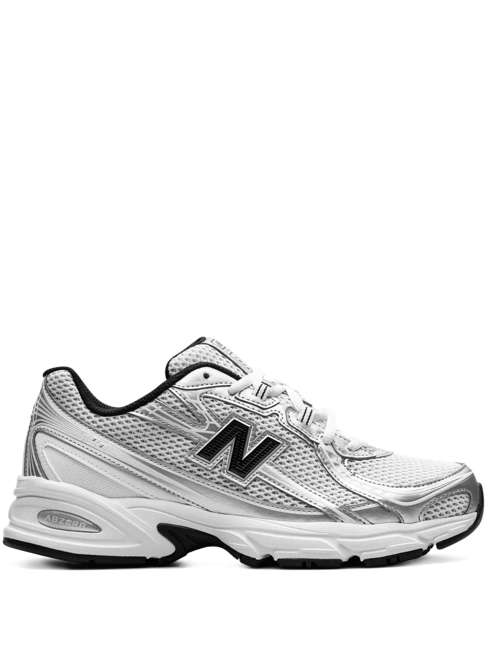 New Balance 740 White Silver/Metallic Black Sneakers Grazuv Mart