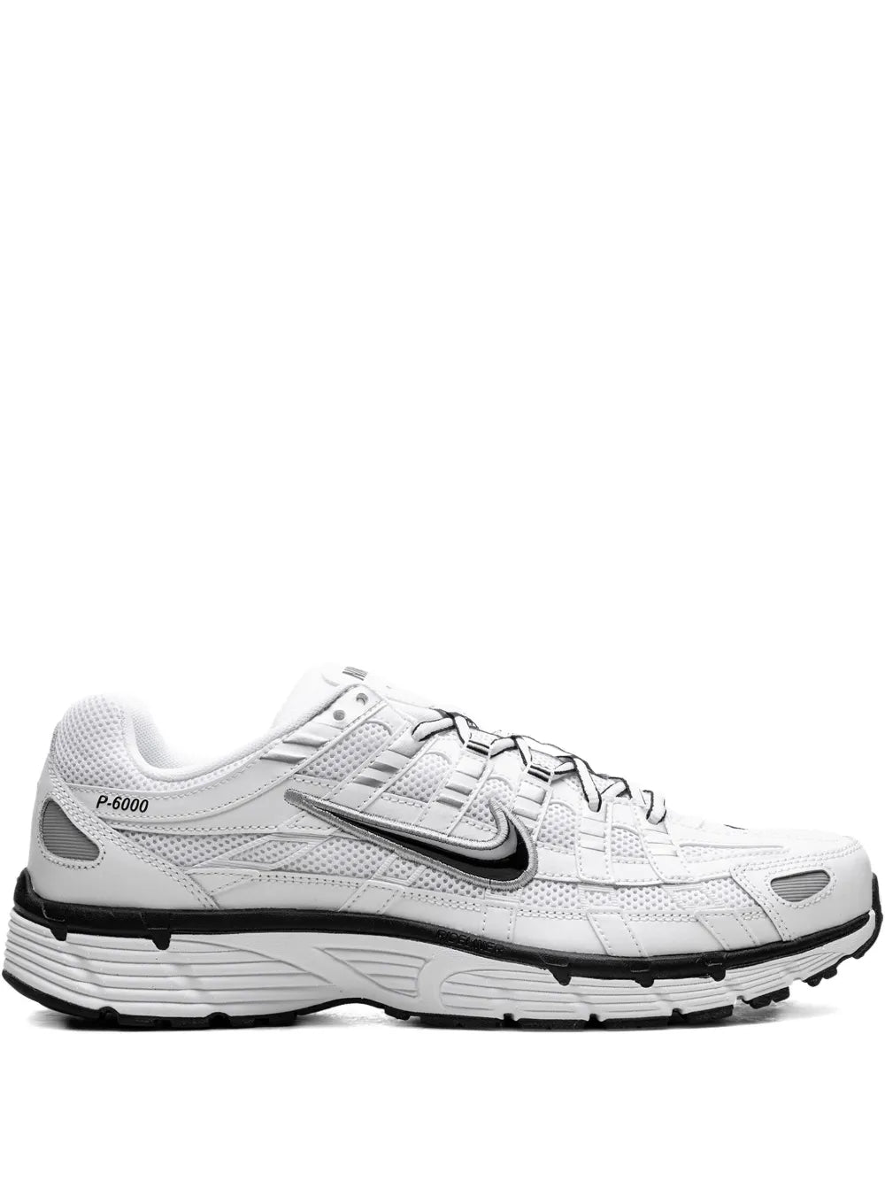 Nike P-6000 White Metallic Silver Black Sneakers Grazuv Mart