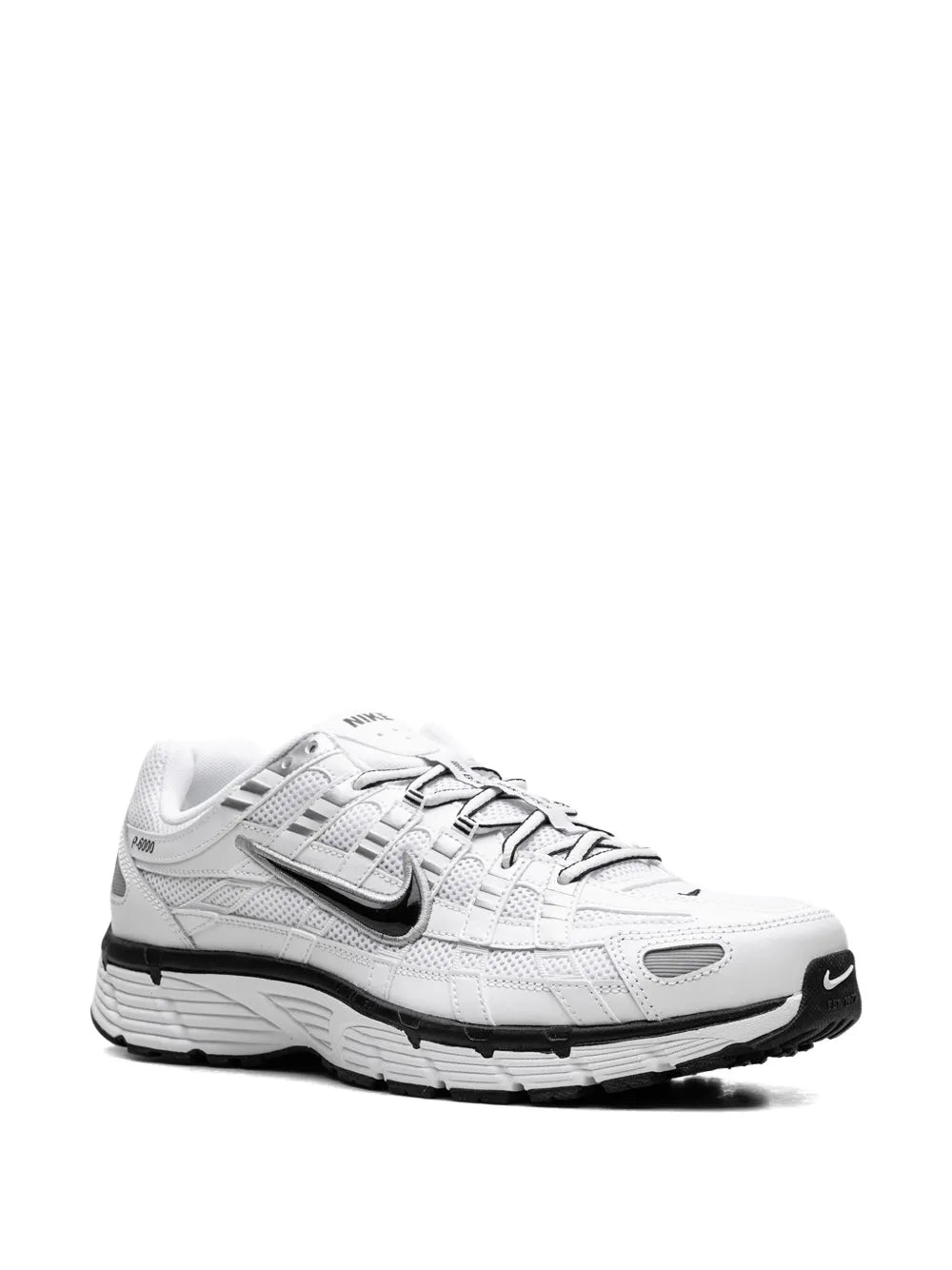 Nike P-6000 White Metallic Silver Black Sneakers Grazuv Mart