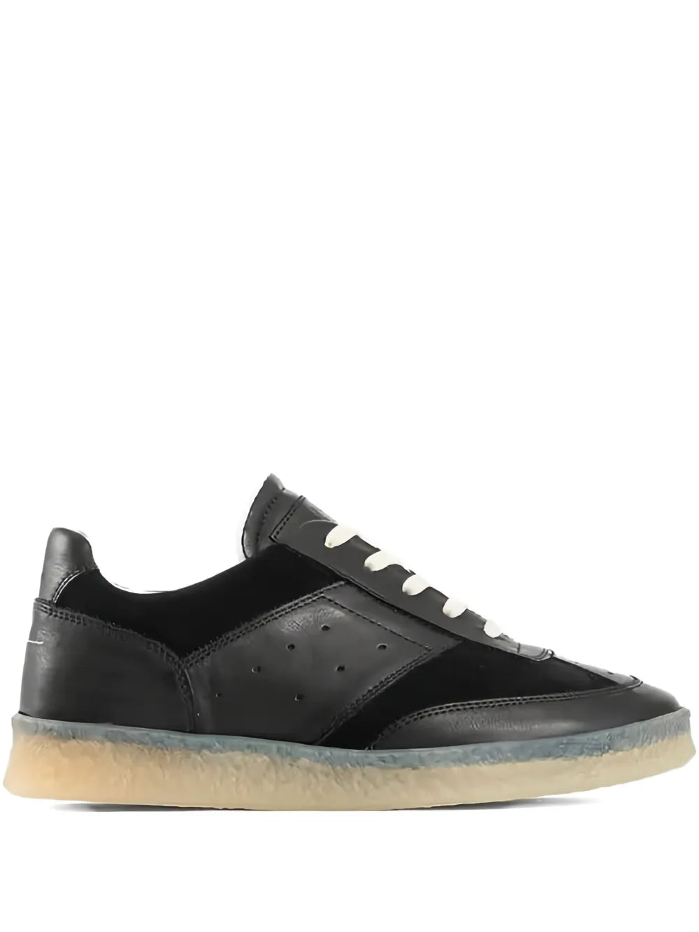 Mm6 Maison Margiela Leather Panelled Sneakers Grazuv Mart