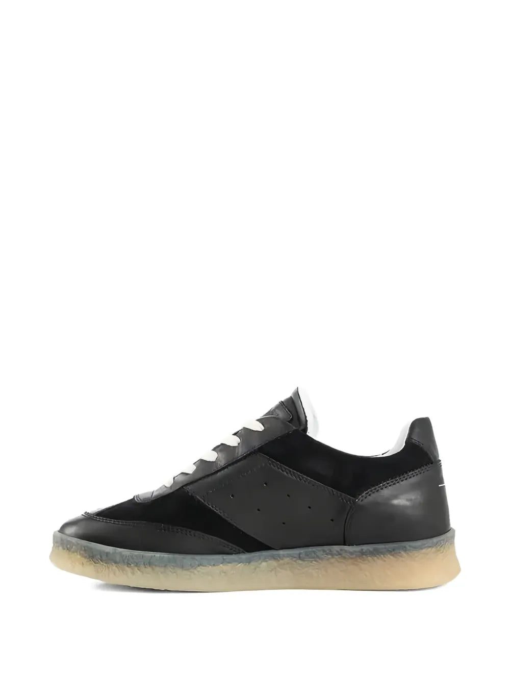 Mm6 Maison Margiela Leather Panelled Sneakers Grazuv Mart