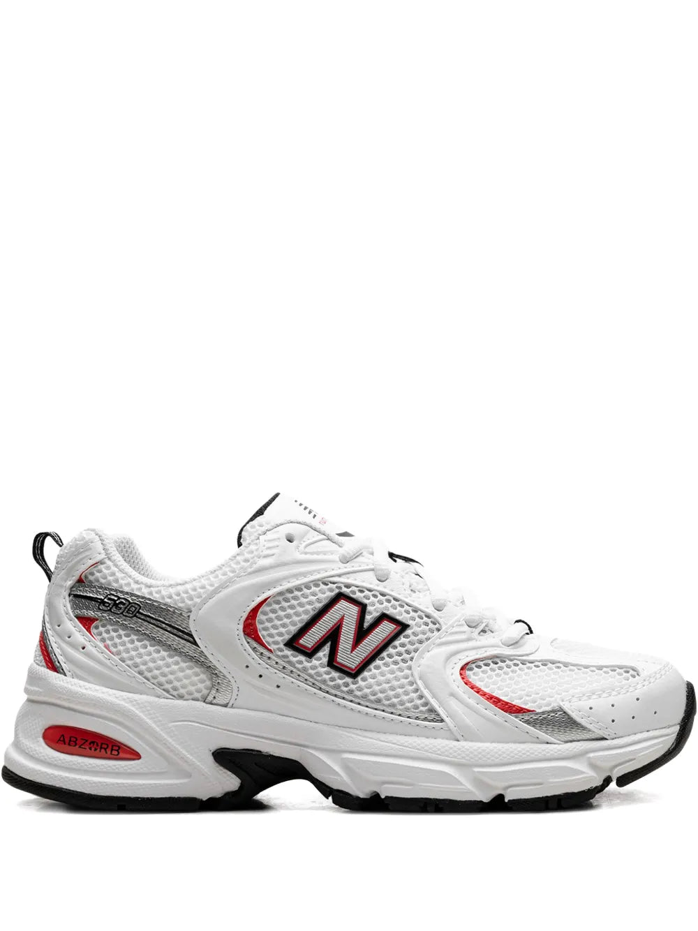 New Balance 530 White/Blast Red Sneakers Grazuv Mart