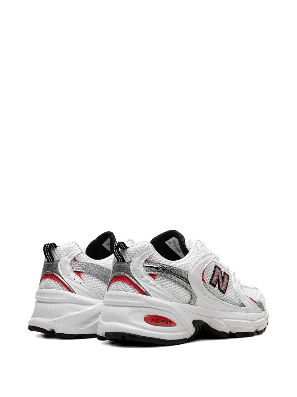 New Balance 530 White/Blast Red Sneakers Grazuv Mart