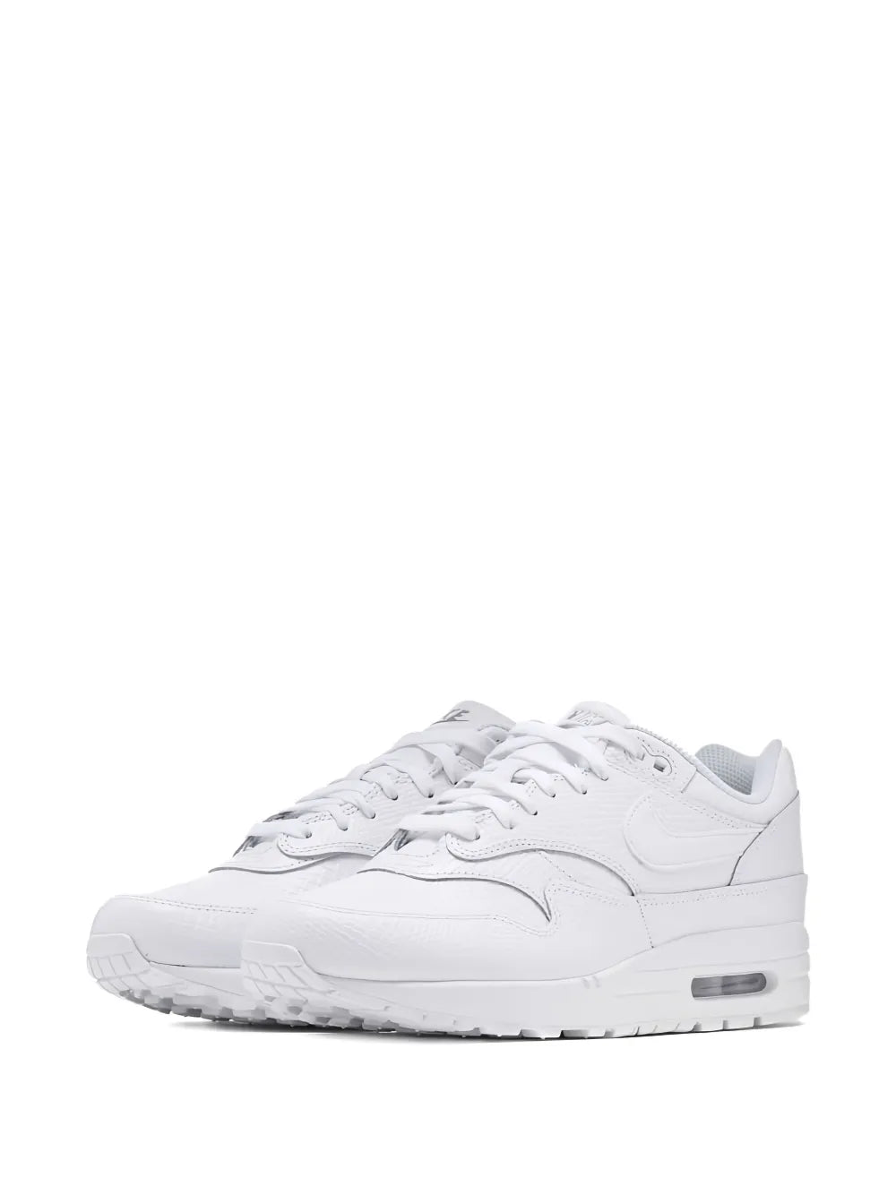 Nike Air Max 1 Premium White Snakeskin Sneakers Grazuv Mart