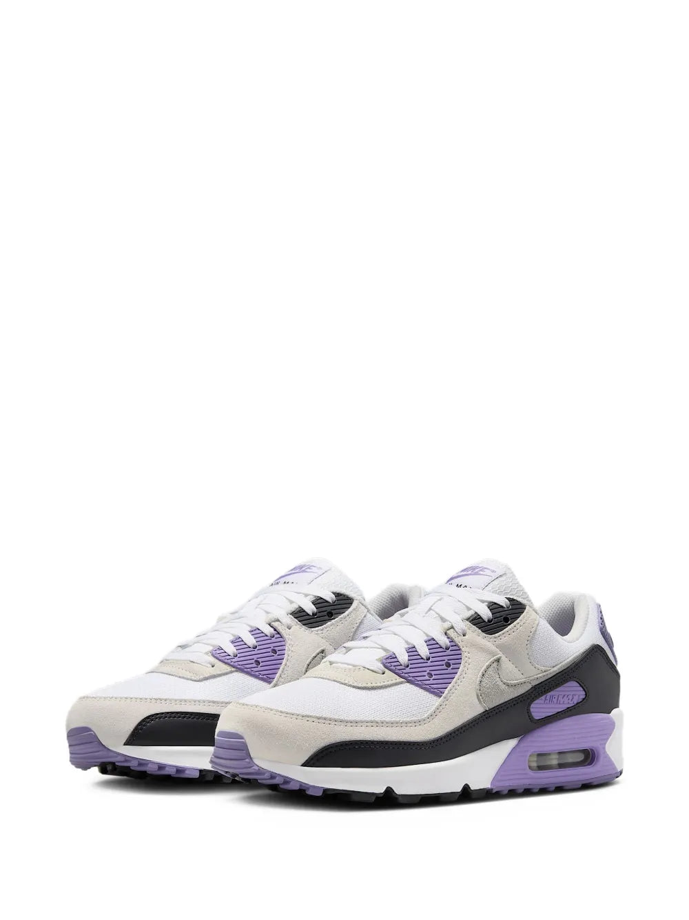 Nike Air Max 90 White/Dusty Amethyst/Photon Dust/Light Smoke Grey Sneakers Grazuv Mart