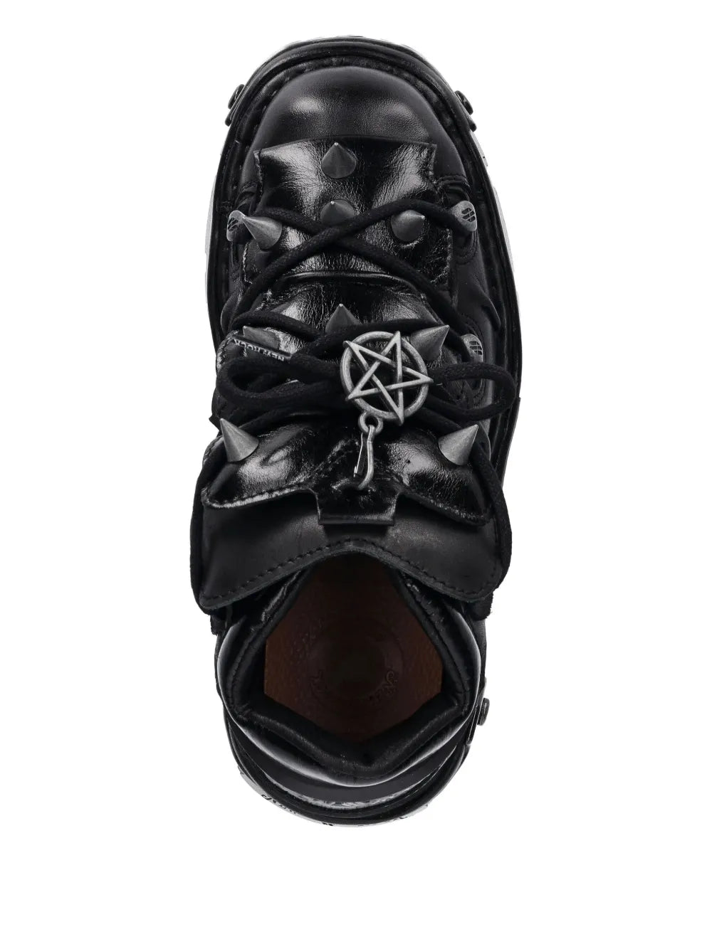 New Rock Lace-Up Stud-Details Sneakers Grazuv Mart