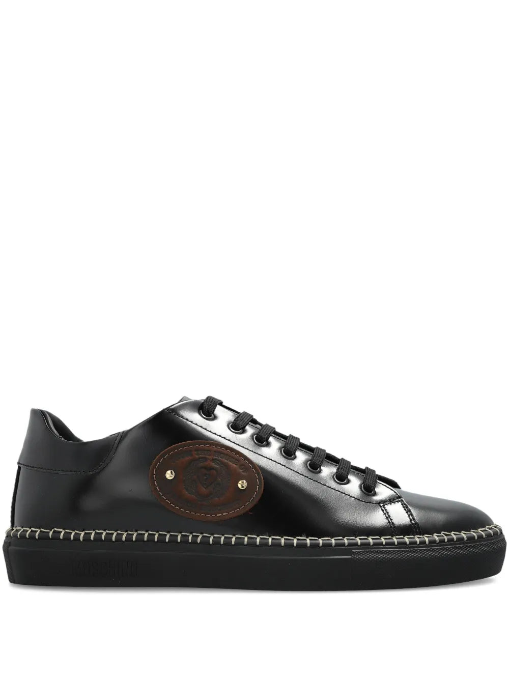 Moschino Logo-Embossed Trainers Grazuv Mart