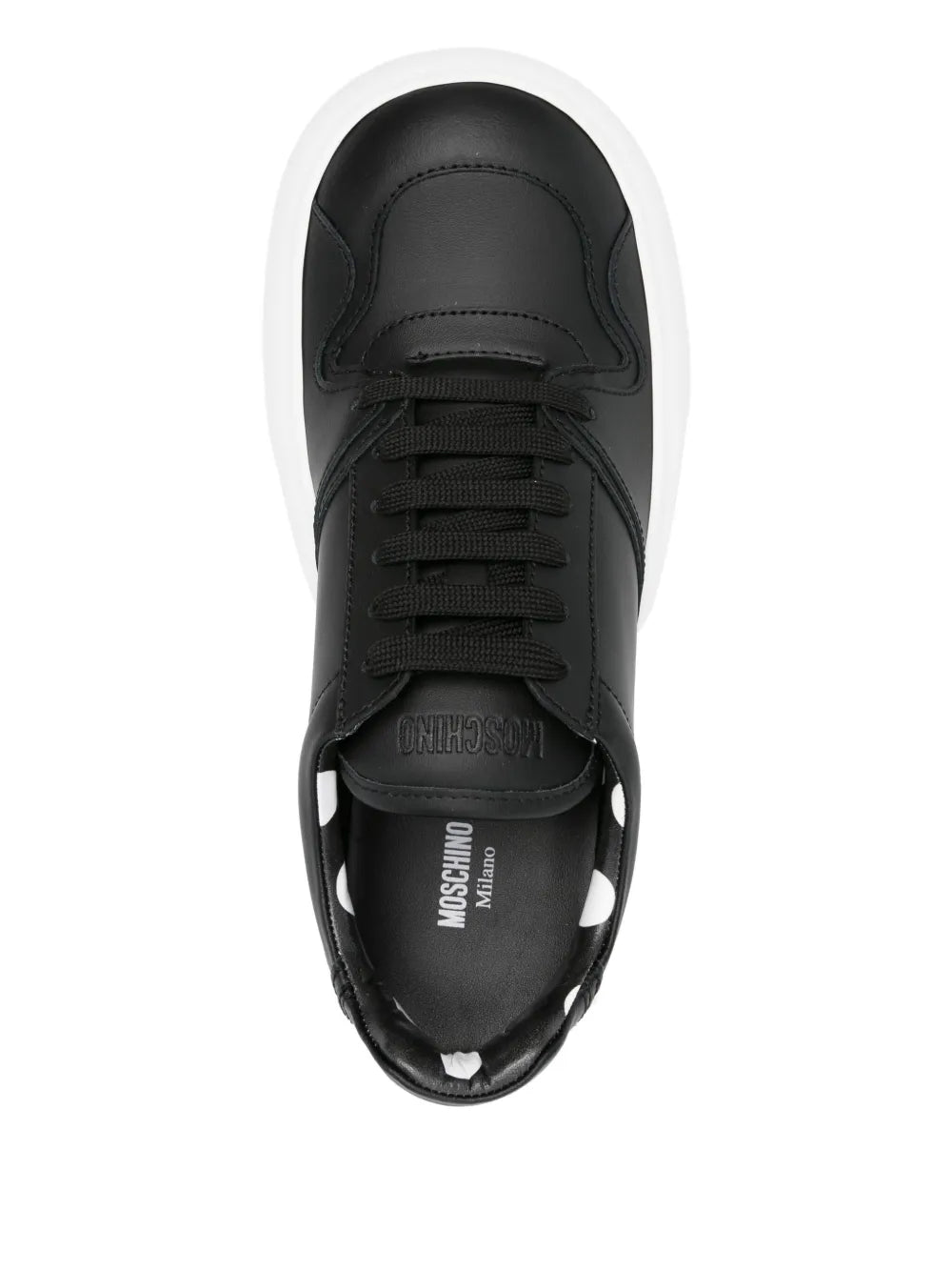 Moschino Leather Platform Sneakers Grazuv Mart