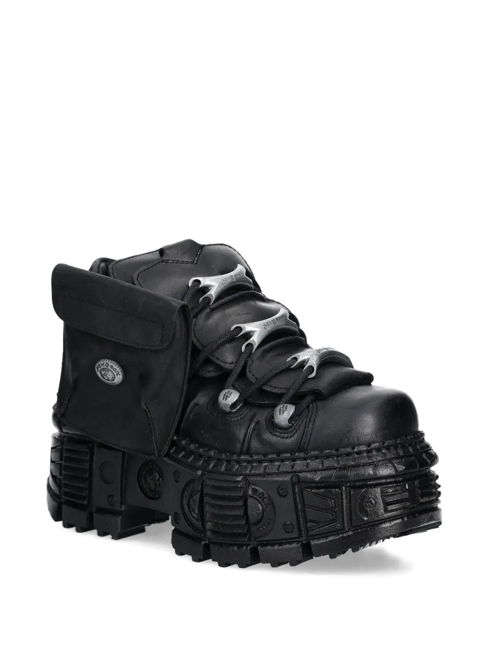 New Rock Pocket-Detail Platform Sneakers Grazuv Mart