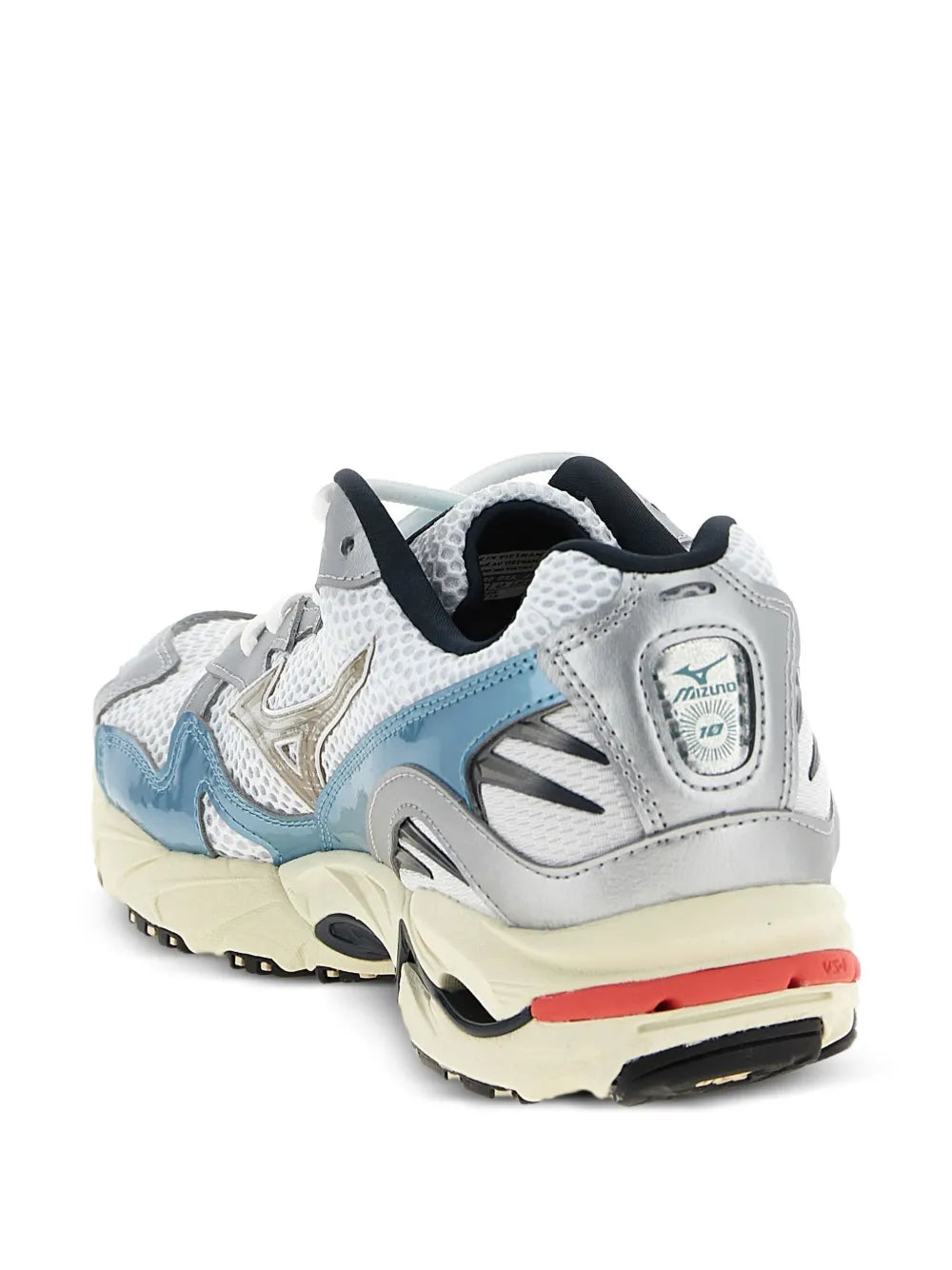 Mizuno Wave Ridder 10 Mesh-Panelled Leather Trainers Grazuv Mart