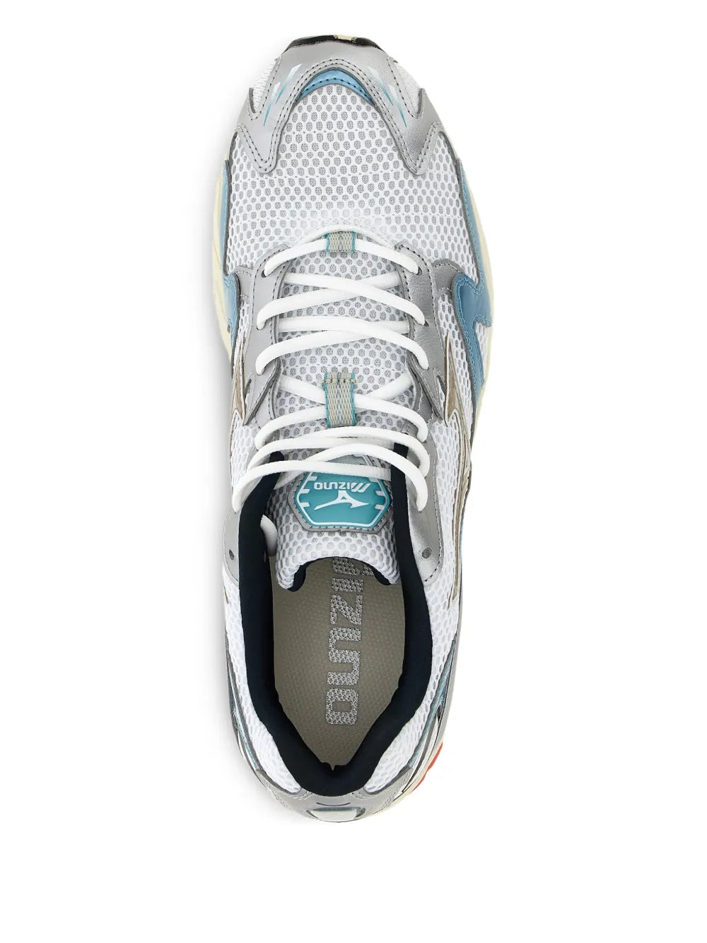 Mizuno Wave Ridder 10 Mesh-Panelled Leather Trainers Grazuv Mart