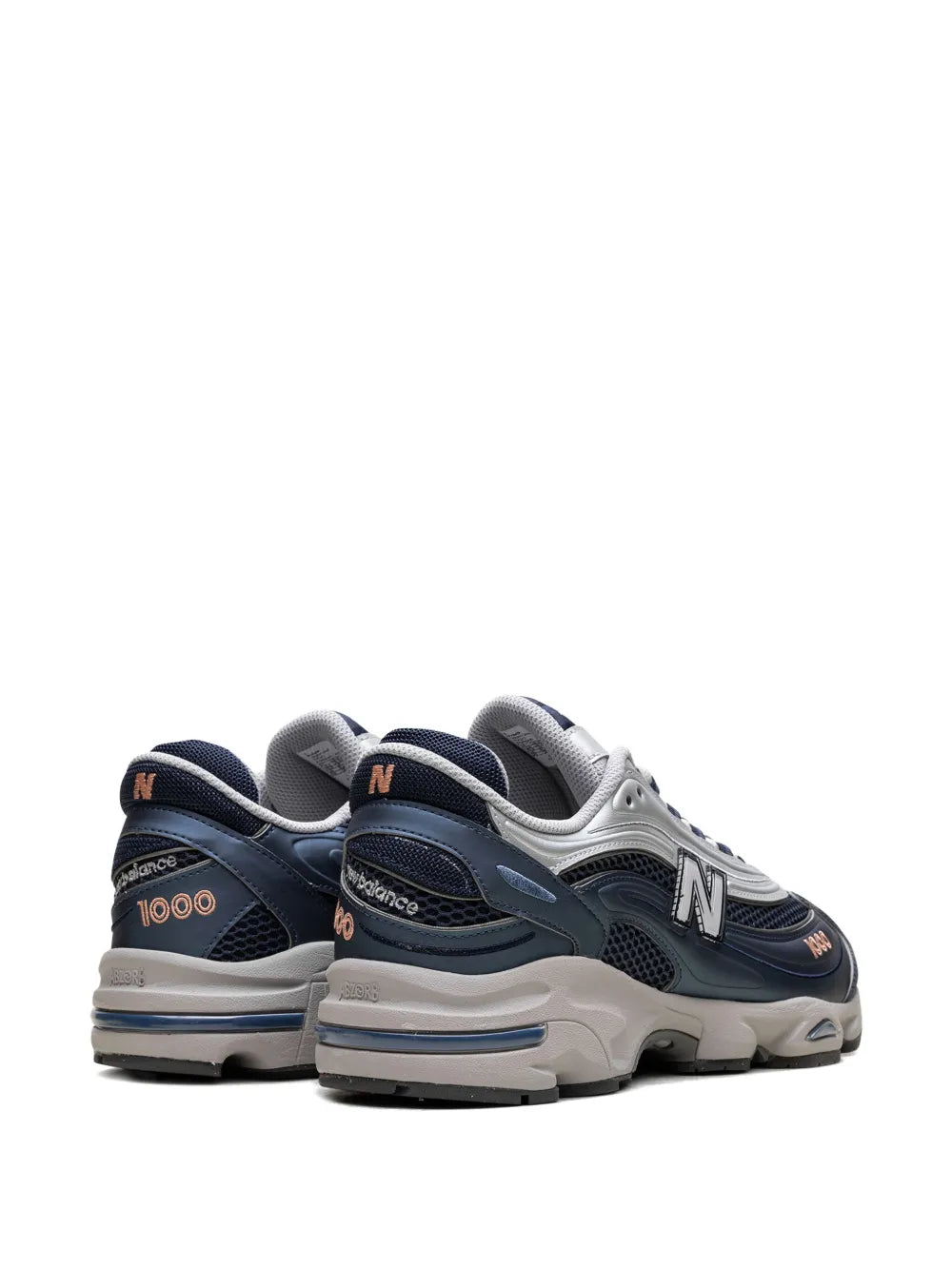 New Balance 1000 Vintage Indigo/Silver Metallic Trainers Grazuv Mart