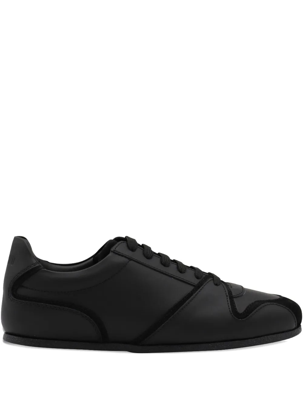 Moschino Leather Suede Panel Sneakers Grazuv Mart