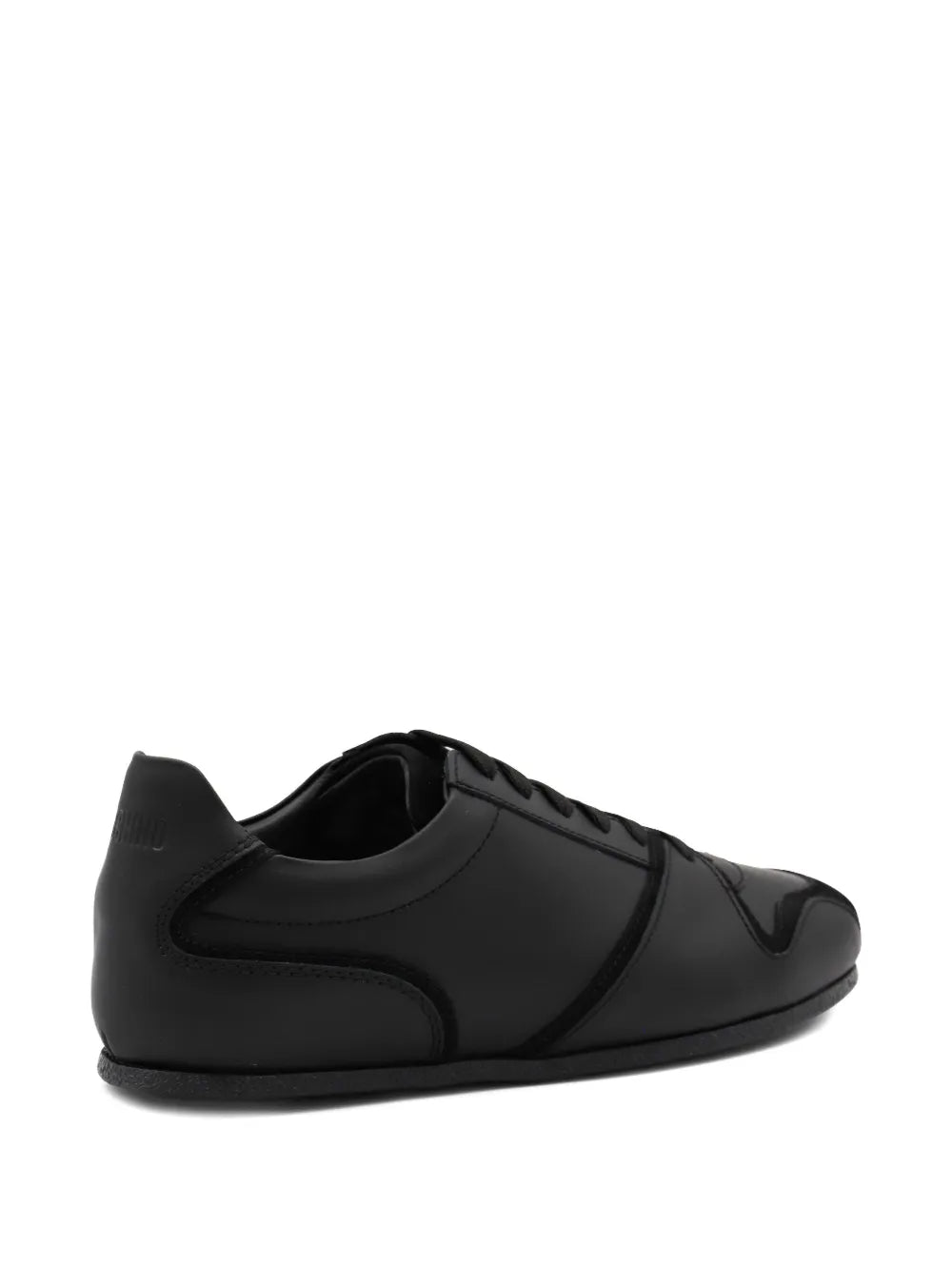 Moschino Leather Suede Panel Sneakers Grazuv Mart