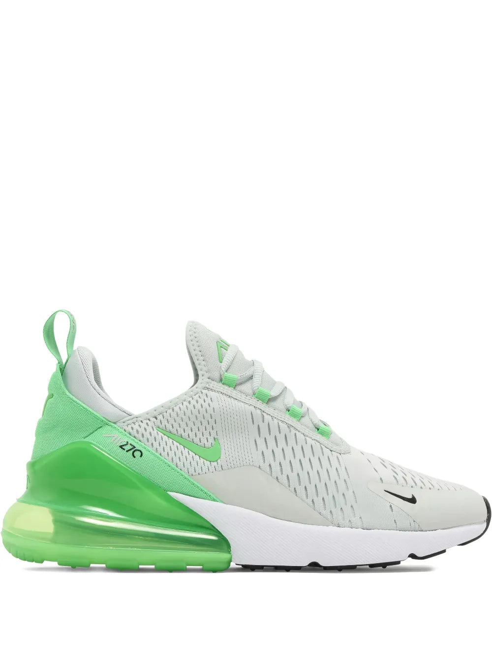 Nike Air Max 270 Light Silver/Green Shock Sneakers.