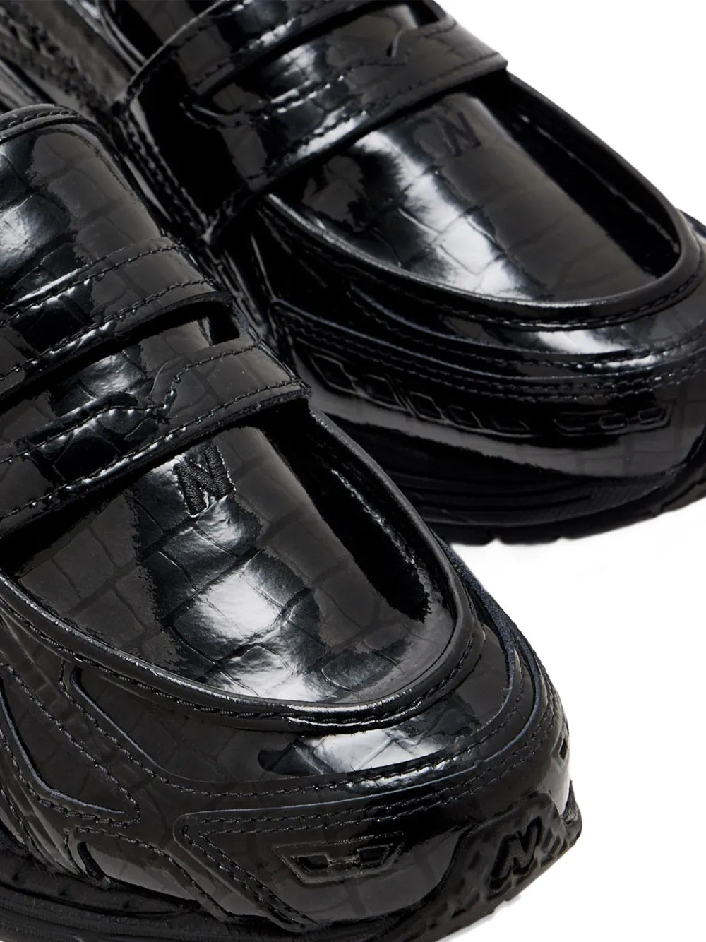 New Balance Crocodile-Effect Slip-On Sneakers Grazuv Mart