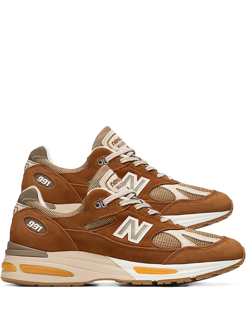 New Balance 991V2 Panelled Low-Top Sneakers Grazuv Mart