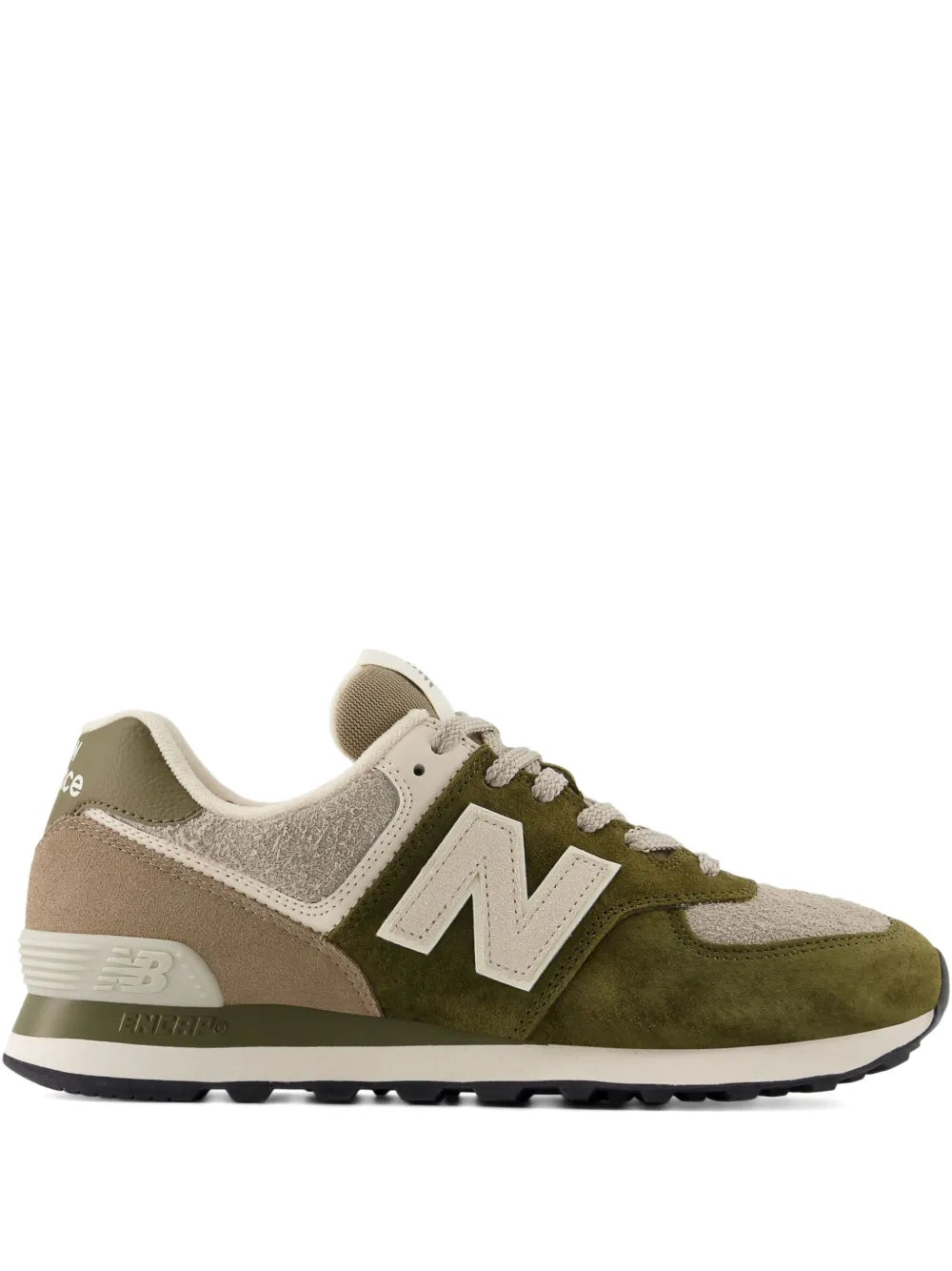 New Balance 574 Lace-Up Suede-Panelled Sneakers Grazuv Mart