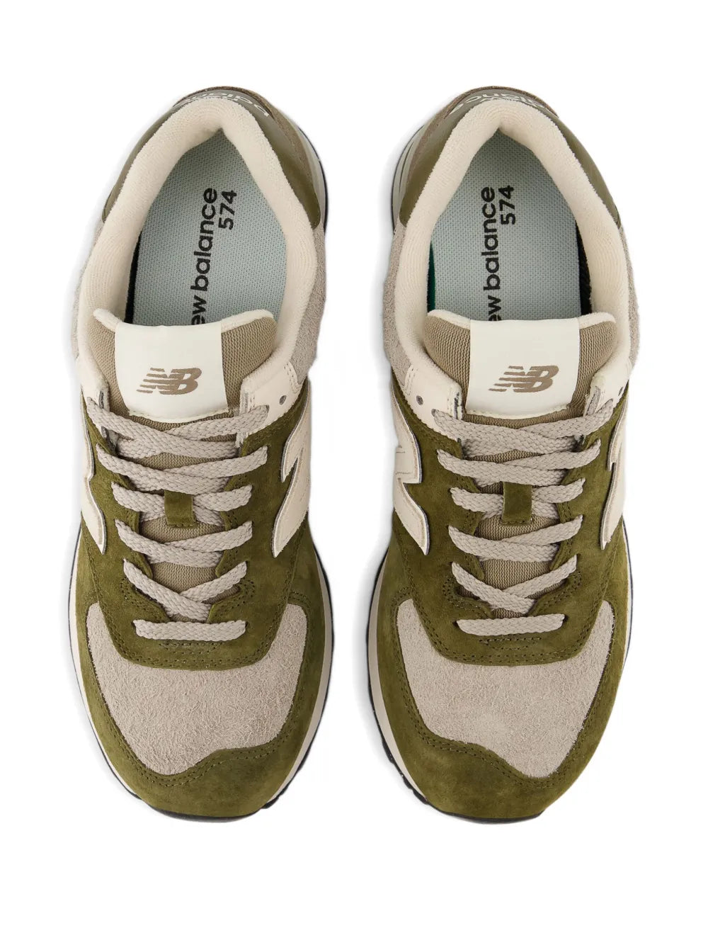 New Balance 574 Lace-Up Suede-Panelled Sneakers Grazuv Mart