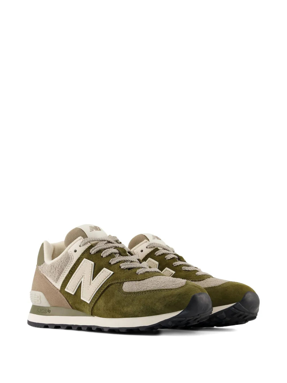 New Balance 574 Lace-Up Suede-Panelled Sneakers Grazuv Mart