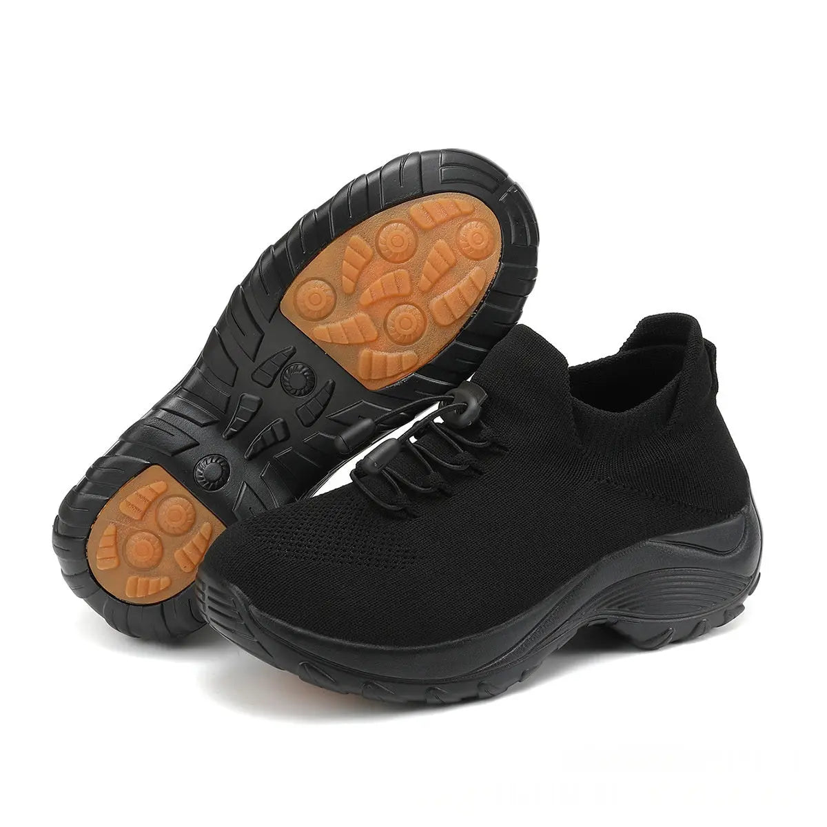 Casual Women's Flyknit Shoes With A Round Toe.